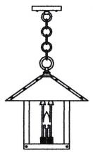 Arroyo Craftsman TRH-12ARAM-S - 12" timber ridge pendant with arrow filigree