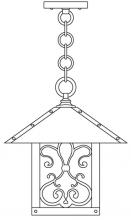 Arroyo Craftsman TRH-12ASCS-BZ - 12" timber ridge pendant with ashbury  filigree