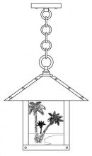 Arroyo Craftsman TRH-12PTTN-RC - 12" timber ridge pendant with palm tree  filigree