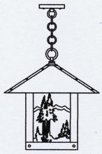 Arroyo Craftsman TRH-16MNTN-RC - 16" timber ridge pendant with mountain filigree