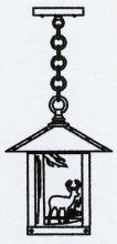 Arroyo Craftsman TRH-9DRM-BK - 9" timber ridge pendant with deer filigree