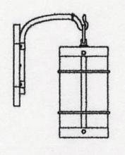 Arroyo Craftsman VB-7NRWO-RB - 7" valencia wall mount - no roof