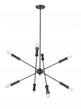 Millennium 29108-MB - Potiss 8-Light Chandelier Ceiling Light Matte Black