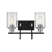 Millennium 3512-MB/BN - Clifton 2-Light Vanity Matte Black/Brushed Nickel