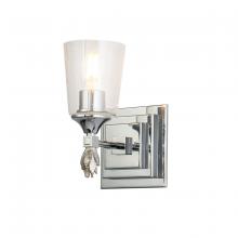 Lucas McKearn BB1022PC-1-F1S - Vetiver 1 Light Wall Sconce in Polished Chrome with Silver Accent