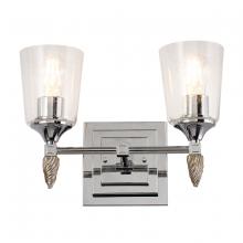 Lucas McKearn BB1022PC-2-F2S - Vetiver 2 Light Chrome Vanity Light