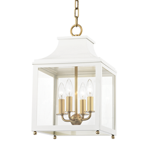 Mitzi by Hudson Valley Lighting H259704S-AGB/WH - Leigh Lantern