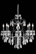 Elegant 2016D26DB/RC - St. Francis 6 Light Dark Bronze Chandelier Clear Royal Cut Crystal