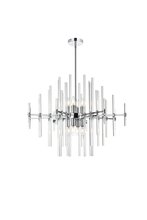 Elegant 2502D31C - Sienna 31 Inch Crystal Rod Pendant in Chrome