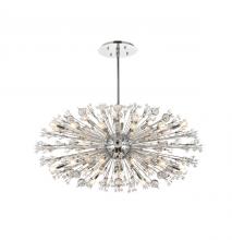 Elegant 2550D48C - Vera 48 inch crystal starburst oval pendant in chrome