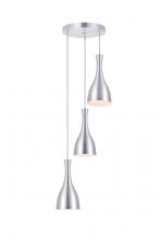 Elegant LD2408BN - Aiken 3 Light Burnished Nickel Pendant