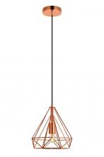 Elegant LDPD2090 - Jago Collection Pendant D9.8 H9.8 Lt:1 Copper Finish