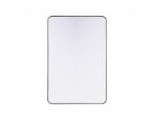 Elegant MR8A2740SIL - Contour Metal Rectangle Mirror 27x40 in Silver