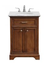 Elegant VF15024TK - 24 In. Single Bathroom Vanity Set In Teak