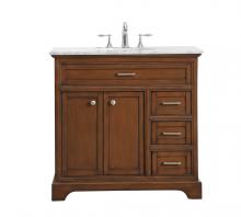 Elegant VF15036TK - 36 In. Single Bathroom Vanity Set In Teak