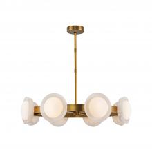 ALORA CH320837VBAR - Alonso 37-in Vintage Brass/Alabaster LED Chandeliers