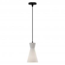 ALORA PD473706MBOP - Betty 6-in Matte Black/Opal Glass 1 Light Pendant