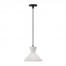 ALORA PD473710MBOP - Betty 10-in Matte Black/Opal Glass 1 Light Pendant