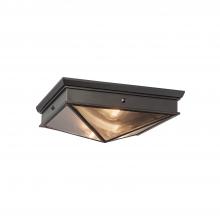 ALORA FM332615UBCR - Cairo 15-in Ribbed Glass/Urban Bronze 2 Lights Flush Mount