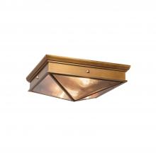 ALORA FM332615VBCR - Cairo 15-in Ribbed Glass/Vintage Brass 2 Lights Flush Mount