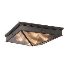 ALORA FM332919UBCR - Cairo 19-in Ribbed Glass/Urban Bronze 4 Lights Flush Mount