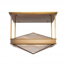 ALORA SF332919VBCR - Cairo 19-in Ribbed Glass/Vintage Brass 4 Lights Semi Flush Mount