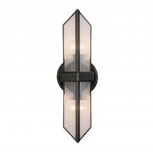 ALORA WV332815UBCR - Cairo 15-in Ribbed Glass/Urban Bronze 2 Lights Wall/Vanity