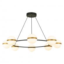 ALORA CH302008MBBG-UNV - Tagliato 44-in Matte Black/Brushed Gold LED Chandeliers