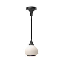 ALORA PD524006MBOP - Hazel 6-in Matte Black/Opal Matte Glass 1 Light Pendant