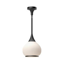 ALORA PD524110MBOP - Hazel 10-in Matte Black/Opal Matte Glass 1 Light Pendant