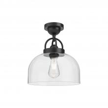 ALORA SF461101MB - Lancaster 12-in Matte Black 1 Light Semi Flush Mount