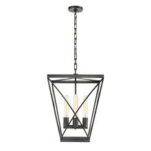 ALORA PD309616UB - Lattice Urban Bronze 4 Lights Pendant