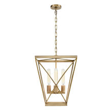 ALORA PD309616VB - Lattice Vintage Brass 4 Lights Pendant