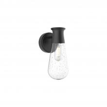 ALORA EW464001BKCB - Marcel 5-in Clear Bubble Glass/Textured Black 1 Light Exterior Wall Sconce