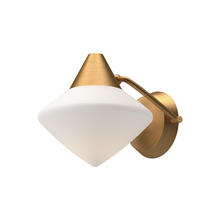 ALORA WV537508AGOP - Nora 8-in Aged Gold/Opal Matte Glass 1 Light Wall/Vanity