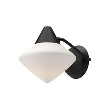 ALORA WV537508MBOP - Nora 8-in Matte Black/Opal Matte Glass 1 Light Wall/Vanity