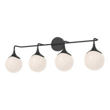 ALORA VL505136MBOP - Nouveau 35-in Matte Black/Opal Matte Glass 4 Lights Vanity