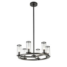 ALORA CH309006UBCG - Revolve Clear Glass/Urban Bronze 6 Lights Chandeliers