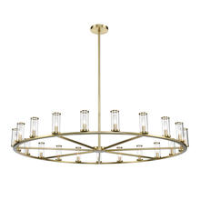 ALORA CH309021NBCG - Revolve Clear Glass/Natural Brass 21 Light Chandeliers