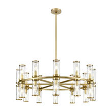 ALORA CH309024NBCG - Revolve Clear Glass/Natural Brass 24 Lights Chandeliers