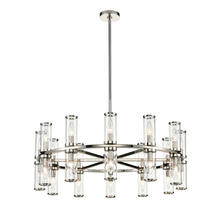 ALORA CH309024PNCG - Revolve Clear Glass/Polished Nickel 24 Lights Chandeliers