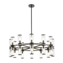 ALORA CH309024UBCG - Revolve Clear Glass/Urban Bronze 24 Lights Chandeliers