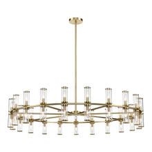 ALORA CH309042NBCG - Revolve Clear Glass/Natural Brass 42 Lights Chandeliers