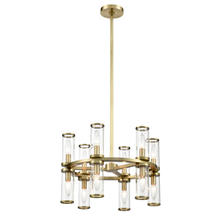 ALORA CH309066NBCG - Revolve Clear Glass/Natural Brass 12 Lights Chandeliers