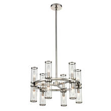 ALORA CH309066PNCG - Revolve Clear Glass/Polished Nickel 12 Lights Chandeliers