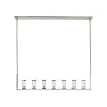 ALORA LP309007PNCG - Revolve Clear Glass/Polished Nickel 7 Lights Linear Pendant