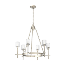 ALORA CH314306PNCC - SALITA 6 LIGHT CHANDELIER POLISHED NICKEL CLEAR CRYSTAL