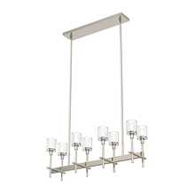 ALORA LP314308PNCC - SALITA 8 LIGHT LINEAR PENDANT POLISHED NICKEL CLEAR CRYSTAL