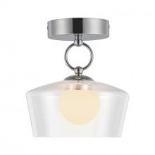 ALORA SF443308CHCL-UNV - Leota 8-in Chrome/Clear Glass LED Semi-Flush Mount