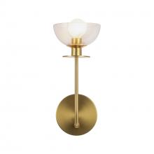 ALORA WV515205BGCL - Sylvia 5-in Brushed Gold/Clear Glass 1 Light Wall Vanity